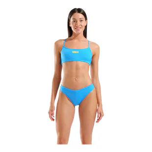 Arena Maillot De Bain Fille Bandeau 2 Pièces Water Print – Imprimé Vibrant, Confort Élastique, Matière Éco-responsable & OEKO-TEX