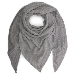Blue Loop Waffle Scarf (Grey Melange) | Sportpursuit.com