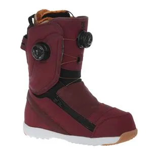 DC Shoes Womens Mora Boa Snowboard Boots (Burgundy) | Sportpursuit.com