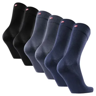 Danish Endurance Knee-High Bamboo Blend 3 Pack Socks (Black/Grey/Navy)