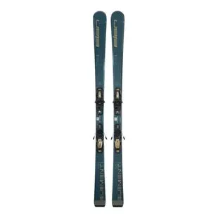 Paire De Skis Homme + Fixations + Bâtons - Lake Bleu - État Correct Pour La Neige