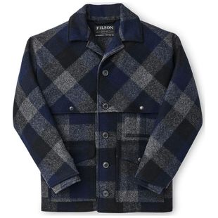Filson Mens Double Mackinaw Cruiser Jacket (Charcoal/Black/Navy Buffal