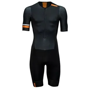 HUUB Mens Mittsu Club Aero Long Course Tri Suit (Black/Orange) | Sport