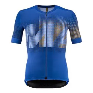 Maillot Cycliste XWAVE Homme – Bleu, Taille M, 1/4 Zip, Manches Courtes, Occasion
