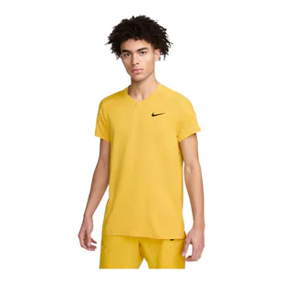Nike Mens Court Dri-Fit Advantage Slam Short Sleeve Polo Shirt (Yellow