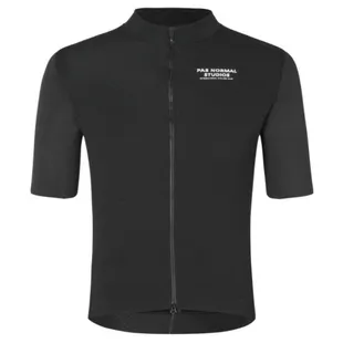 PasNormalStudios Mens Mechanism Late Drop Cycling Jersey (Black Contra
