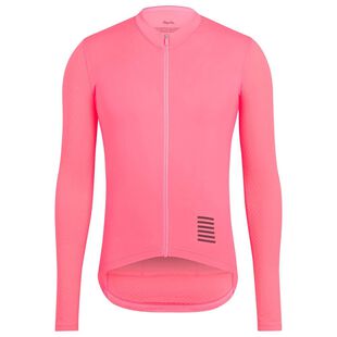 Rapha Mens Pro Team Aero Long Sleeve Jersey (High-Vis Pink) | Sportpur
