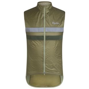 Rapha Mens Brevet Insulated Gilet (Olive Green/Silver/Deep Olive Green