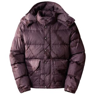 The North Face Mens 71 Sierra Down Short Jacket (Fawn Grey Engraved Mo