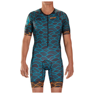 Zoot Mens LTD Tri Aero Short Sleeved Race Suit (Aloha 19) | Sportpursu
