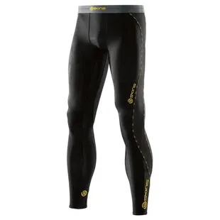 Skins Mens DNAmic Compression Tights (Black/Citron) | Sportpursuit.com