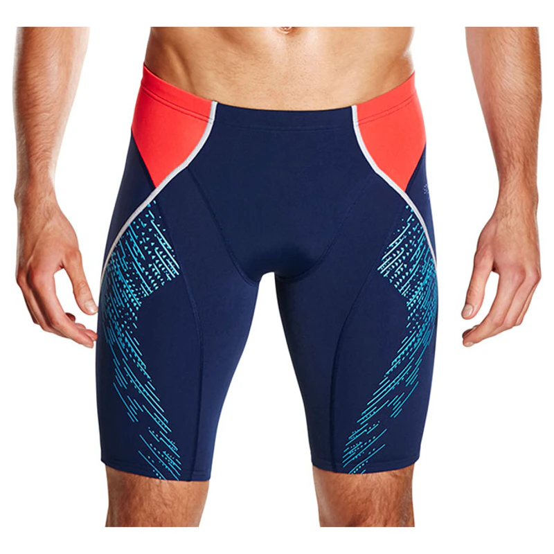 Speedo Mens SpeedoFit Panel Jammers (Navy/Red) | Sportpursuit.com