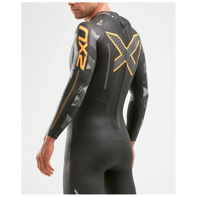 2XU Mens Propel P:2mm Wetsuit (Black/Orange Fizz) | Sportpursuit.com