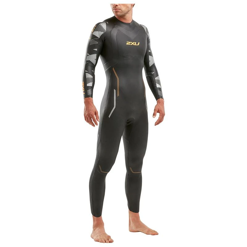 2XU Mens Propel P:2mm Wetsuit (Black/Orange Fizz) | Sportpursuit.com
