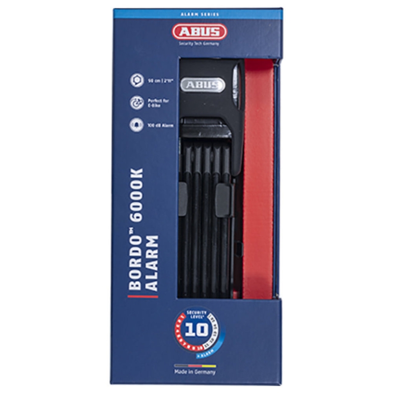 Abus Bordo Alarm 6000KA Lock (Black) | Sportpursuit.com