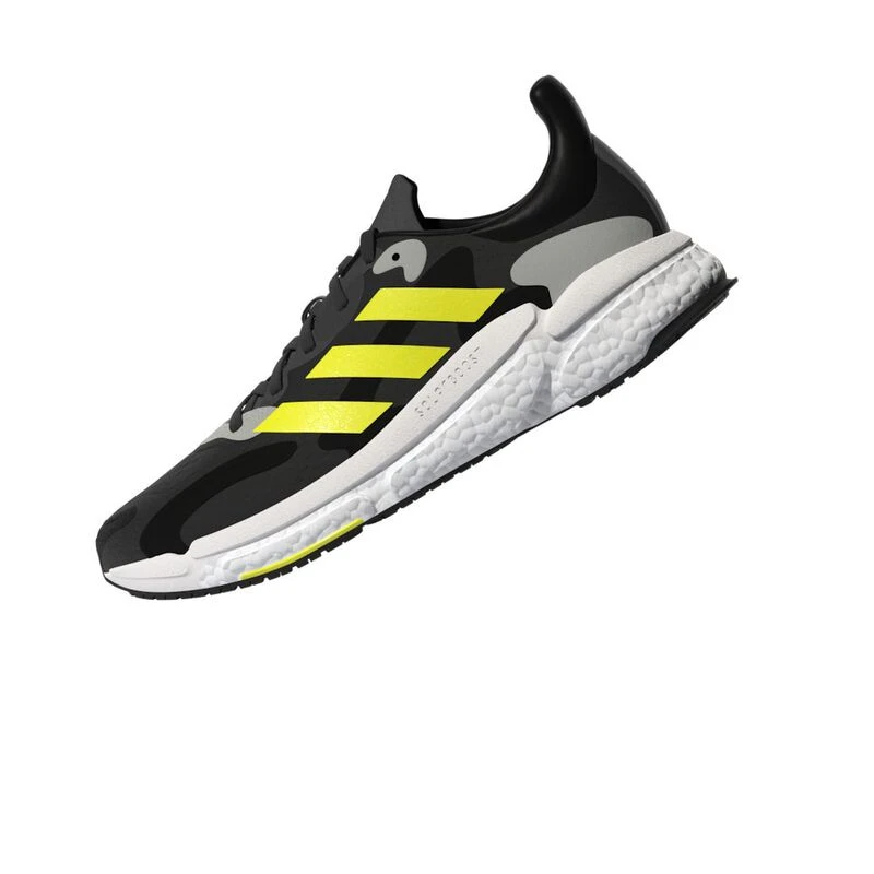 Adidas Mens Solar Boost 4 Running Shoes (Black/Yellow) | Sportpursuit.