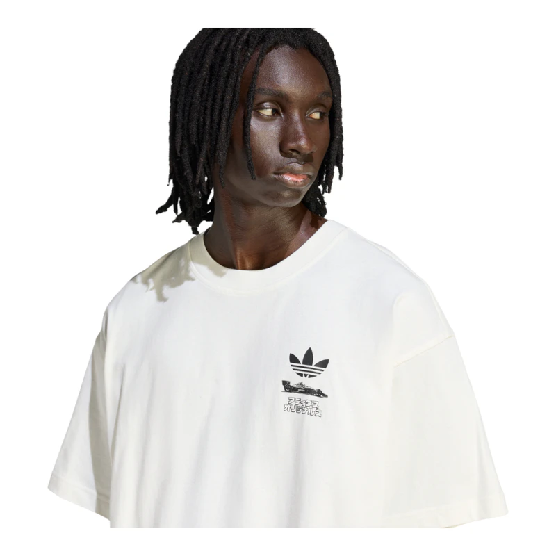 Adidas Mens JP Racing Manga Short Sleeve Casual T-Shirt (White) | Spor