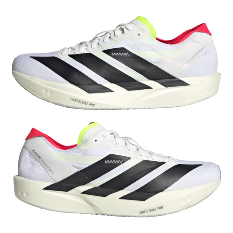 Adidas Mens Adizero Takumi Sen 11 Running Shoes (White) | Sportpursuit