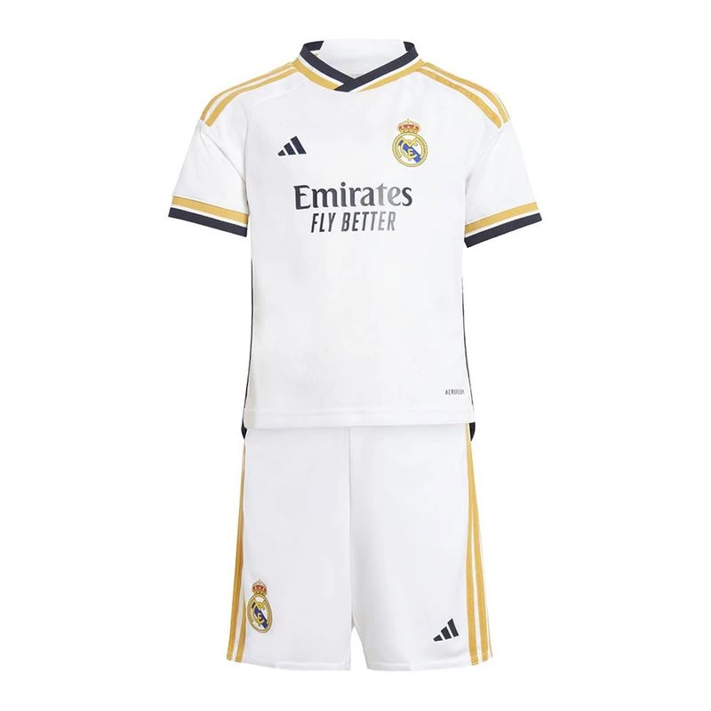 Adidas Boys Real Madrid 23/24 Clothing Set (White) | Sportpursuit.com