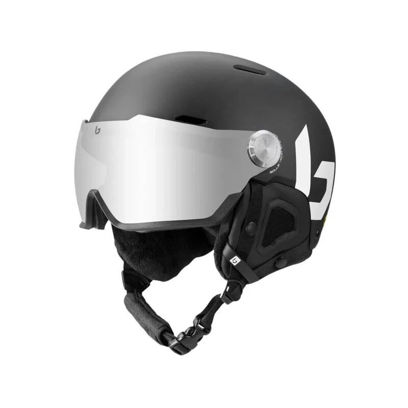 Bollé Might Visor バイザー付きヘルメット Bolle Might Visor Ski & Snowboarding Visor Helmet (Black) | Sportpursu