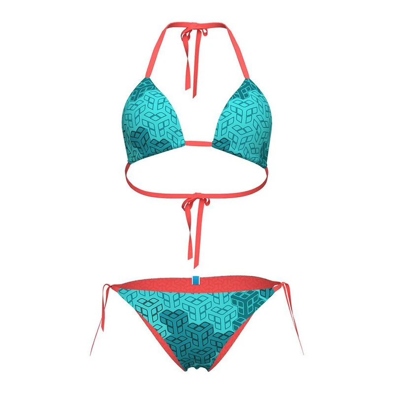 Arena Womens Water Print String Swimwear (Blue) | Sportpursuit.com