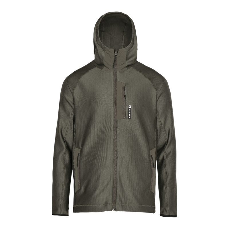 Sweat En Polaire Douce Vert Foncé À Rayures Et Quart De | Athleisure | PLT FR