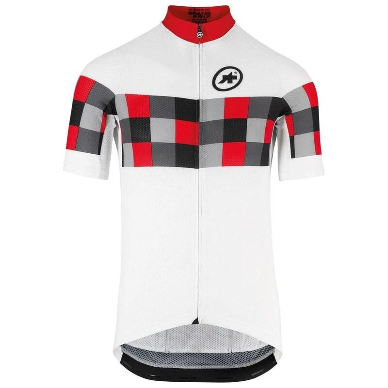 Assos Mens Grand Prix EVO8 Jersey (Red/White) | Sportpursuit.com