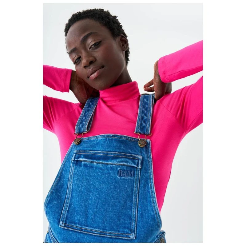 BAM Womens 73 Zero Denim Dungarees (Washed Blue Denim) | Sportpursuit.