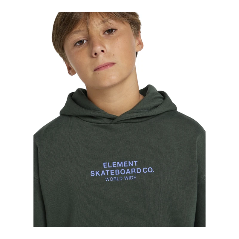Element Boys Skateboard CO Hoody (Black/Deep Forest) | Sportpursuit.co