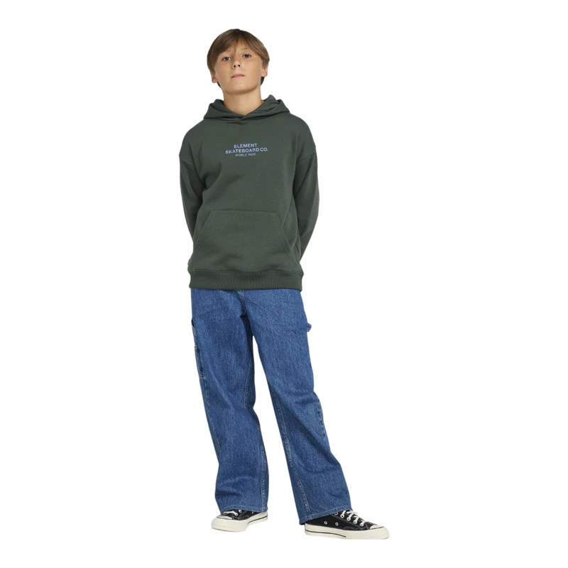 Element Boys Skateboard CO Hoody (Black/Deep Forest) | Sportpursuit.co