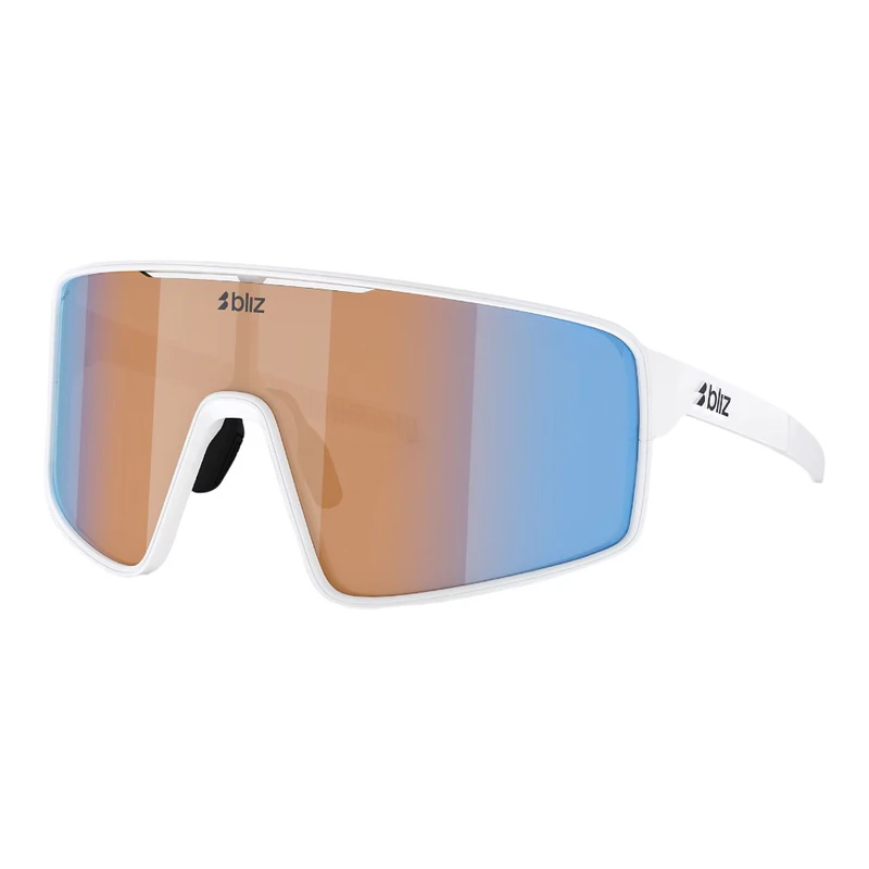 Bliz Lunettes de soleil de sport P001 (Matte White/Coral/Orange Mirror