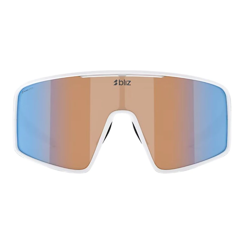Bliz Lunettes de soleil de sport P001 (Matte White/Coral/Orange Mirror