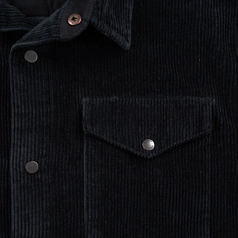 Bølger Mens Vega Jumbo Cord Overshirt (Anchor) | Sportpursuit.com