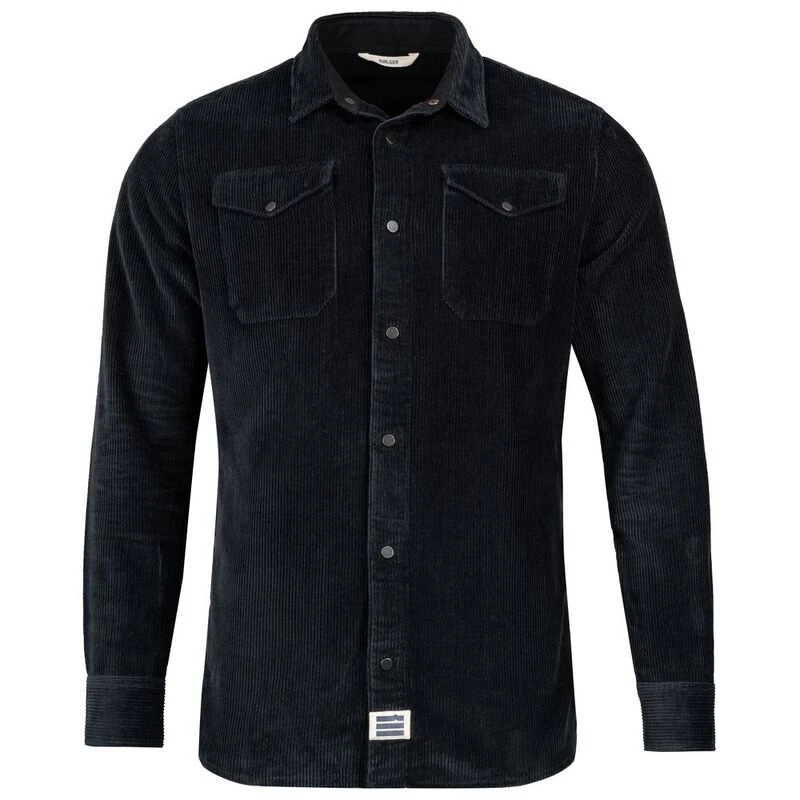 Bølger Mens Vega Jumbo Cord Overshirt (Anchor) | Sportpursuit.com