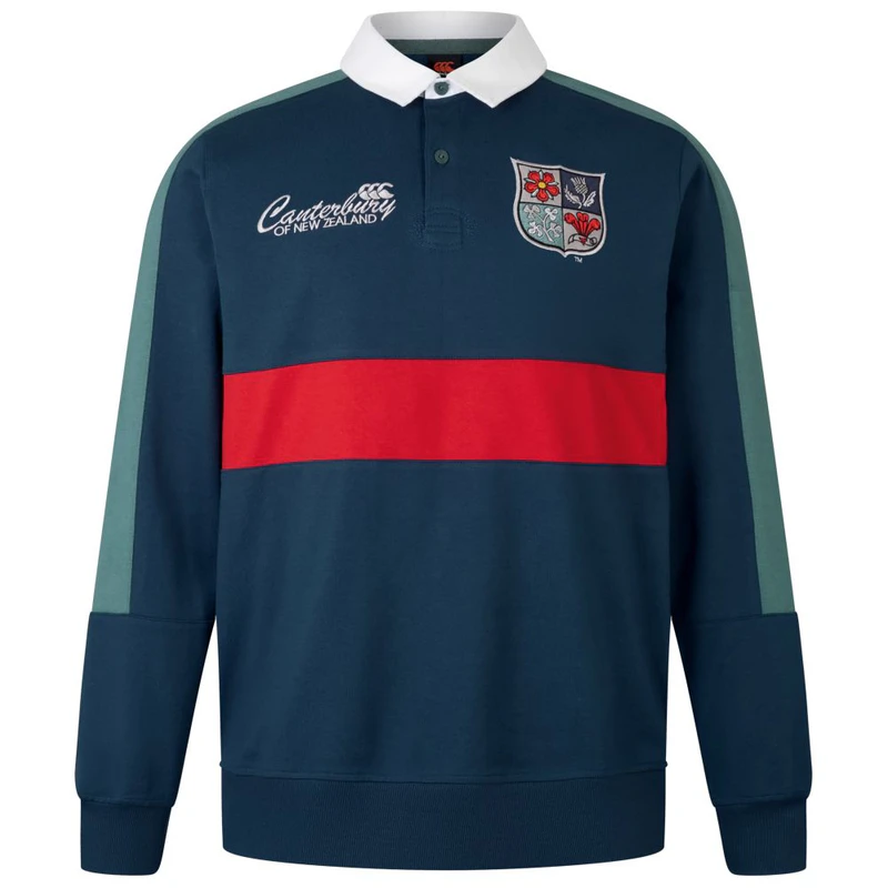 Maillot De Rugby British Lions Homme, Manches Courtes, Col, Tailles S à XXL