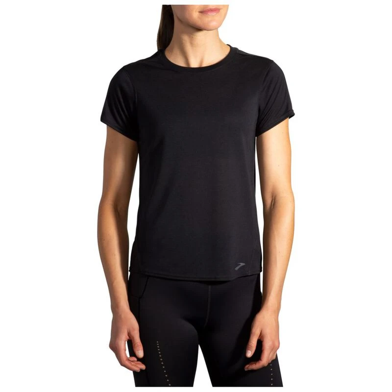 Brooks Womens Distance T-Shirt (Black) | Sportpursuit.com
