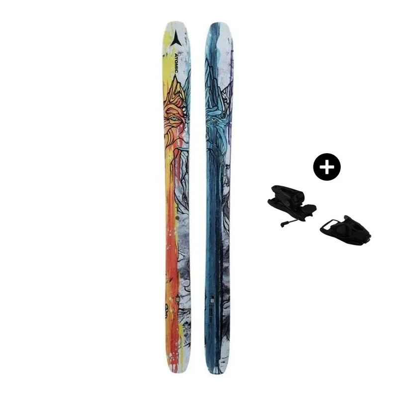 Atomic Mens N Bent Chetler 120 Skis (Blue/Yellow) + Choice of