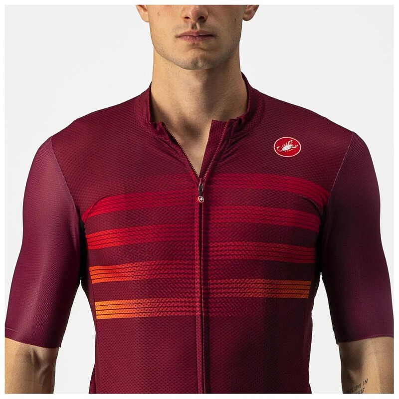 Castelli Mens Endurance Pro Jersey (Bordeaux/Red/Orange) | Sportpursui