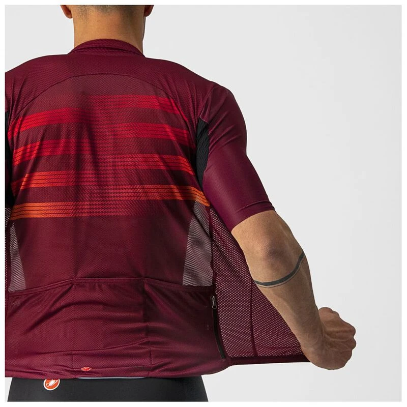 Castelli Mens Endurance Pro Jersey (Bordeaux/Red/Orange) | Sportpursui