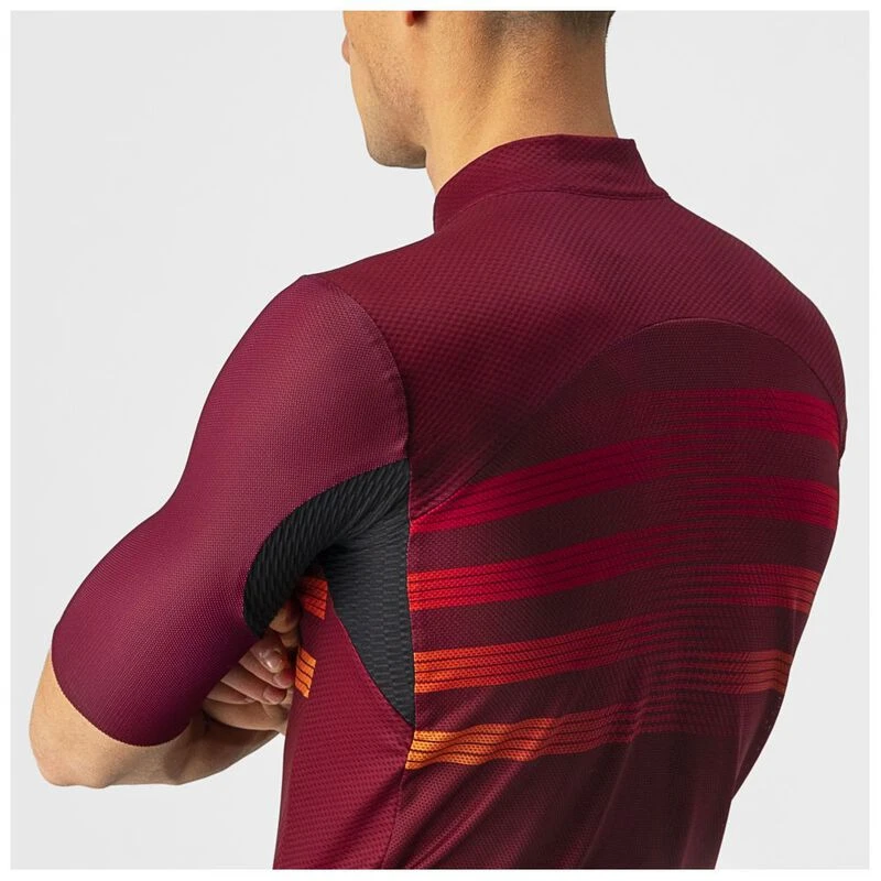 Castelli Mens Endurance Pro Jersey (Bordeaux/Red/Orange) | Sportpursui
