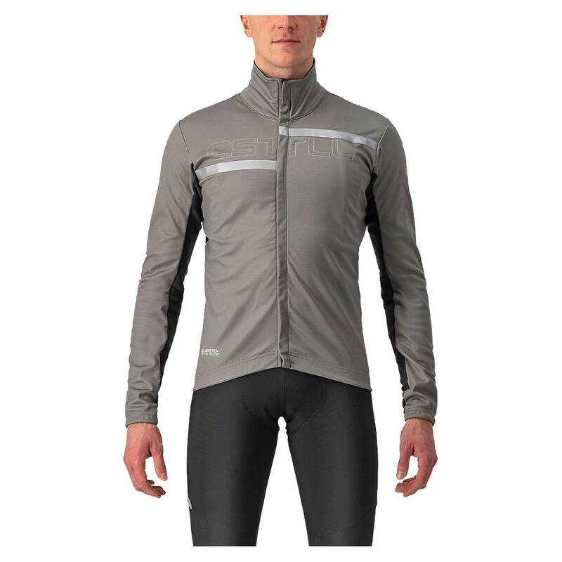 Castelli Mens Transition 2 Jacket (Nickel Gray/Dark Gray/Silver Reflex Castelli Mens Transition 2 Jacket (Nickel Gray/Dark Gray/Silver Reflex