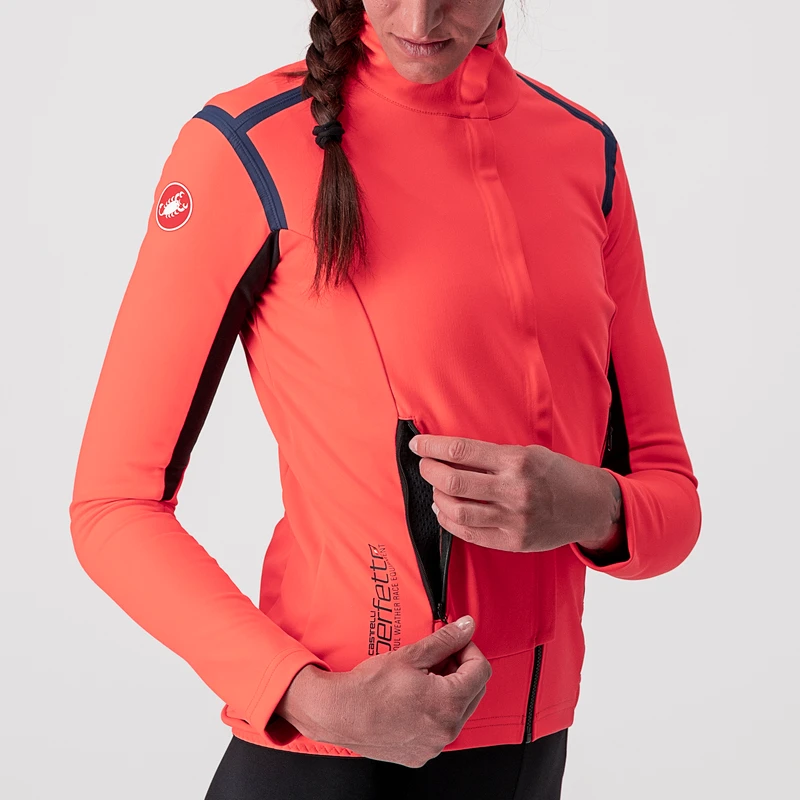 Castelli Womens Perfetto Ros Long Sleeve Jacket (Brilliant Pink) | Spo