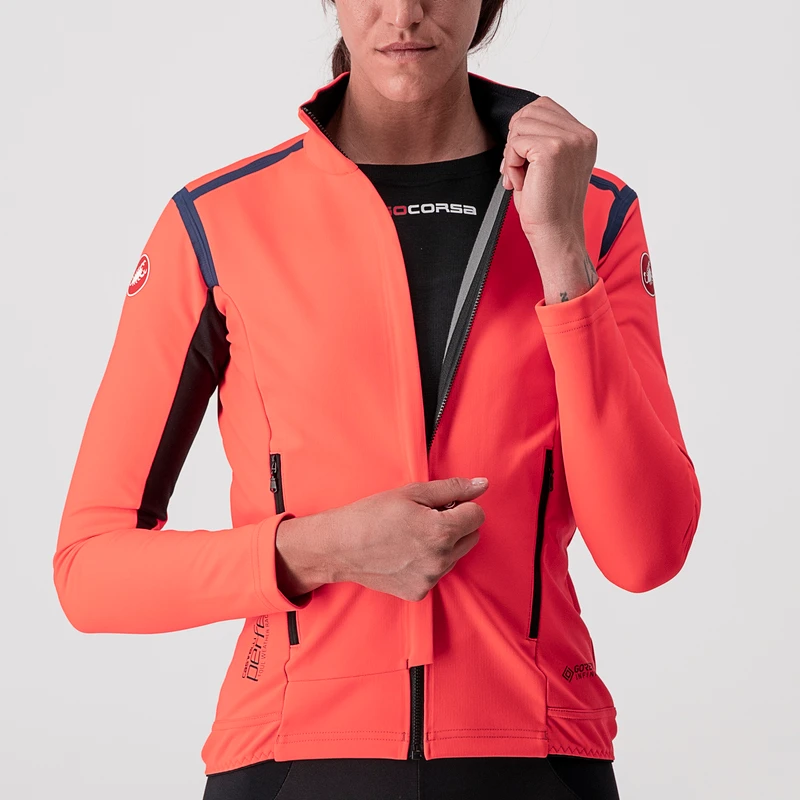 Castelli Womens Perfetto Ros Long Sleeve Jacket (Brilliant Pink) | Spo