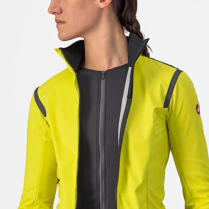 Castelli Womens Alpha Ros 2 Jacket (Brilliant Yellow) | Sportpursuit.c