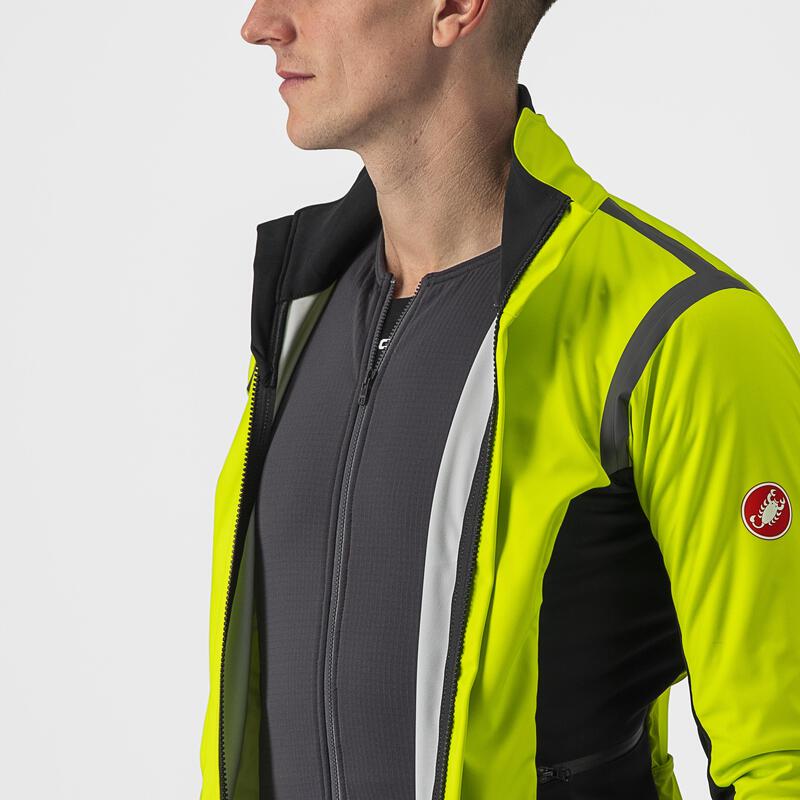 Castelli Mens Alpha Ros 2 Jacket (Electric Lime/Dark Gray/Dark Gray) |