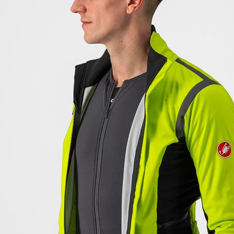 Castelli Mens Alpha Ros 2 Jacket (Electric Lime/Dark Gray/Dark Gray) |
