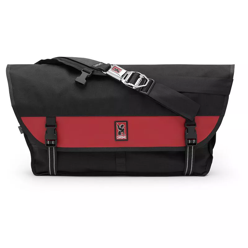 Chrome Metropolis 40L Messenger Bag (Black/Red) | Sportpursuit.com