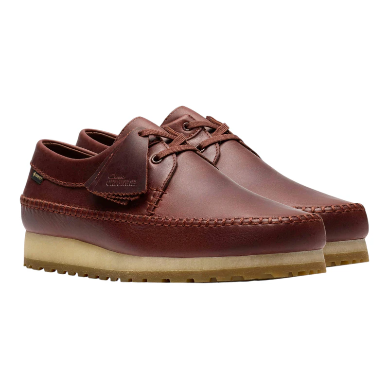 Clarks Mens Weaver GTX RB Casual Shoes (Brown) | Sportpursuit.com