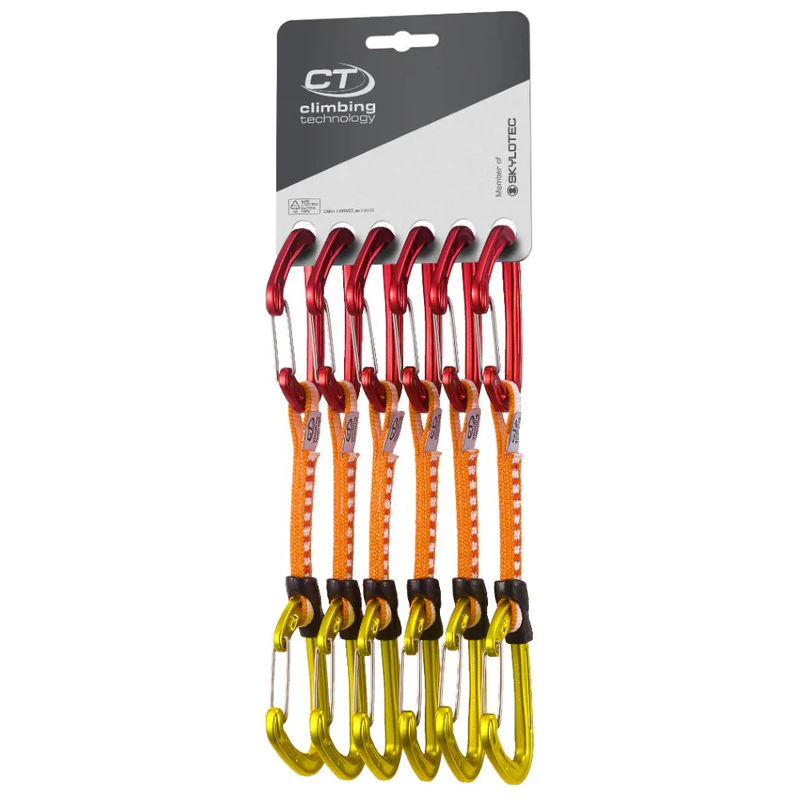 Lot de 6 mousquetons Climbing Technology Fly-Weight Evo multicolores - légers - Sport