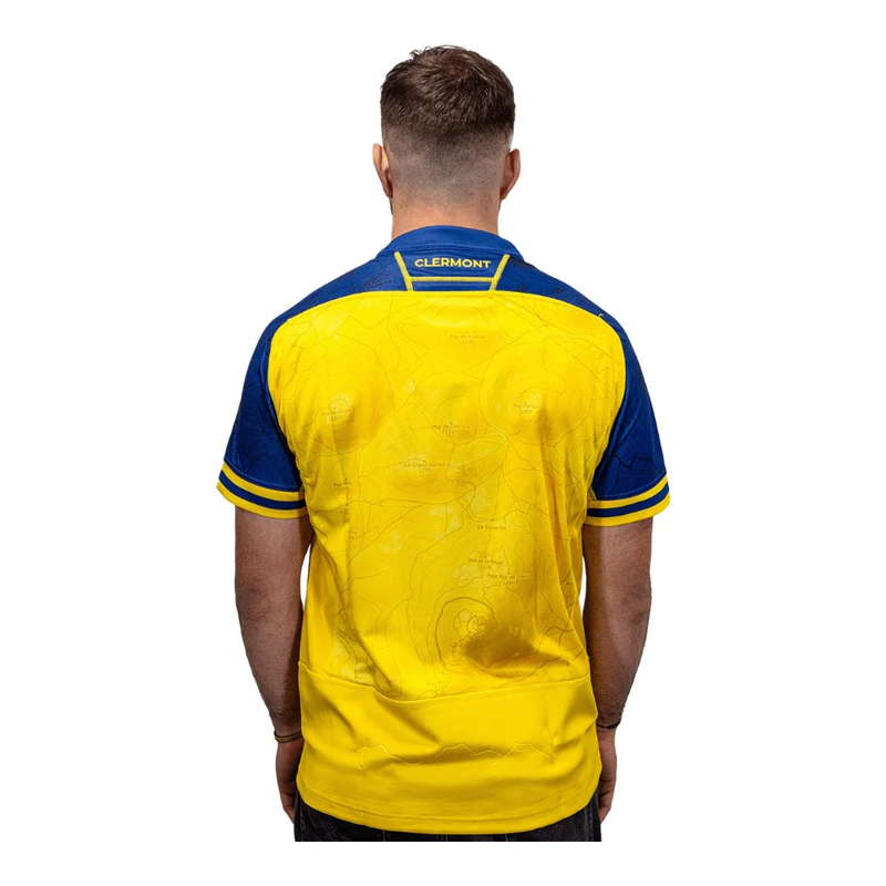 Maillot De Rugby PRC Plaisir N°22 - Taille XL - Bleu Et Jaune - Made In France